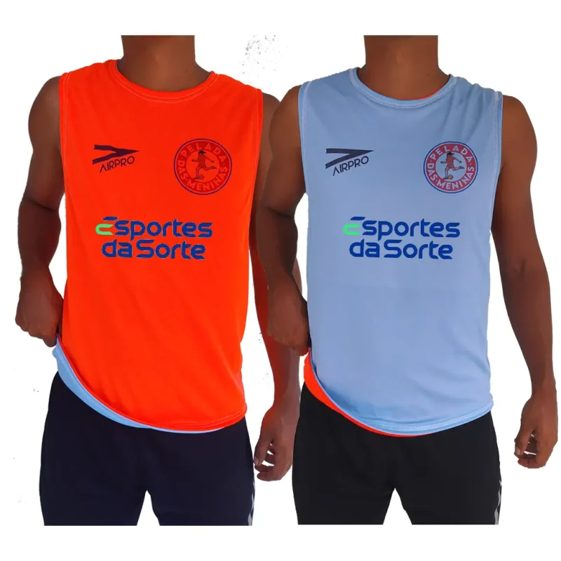 Colete de Futebol Dupla Face Personalizado C/ Patrocinador